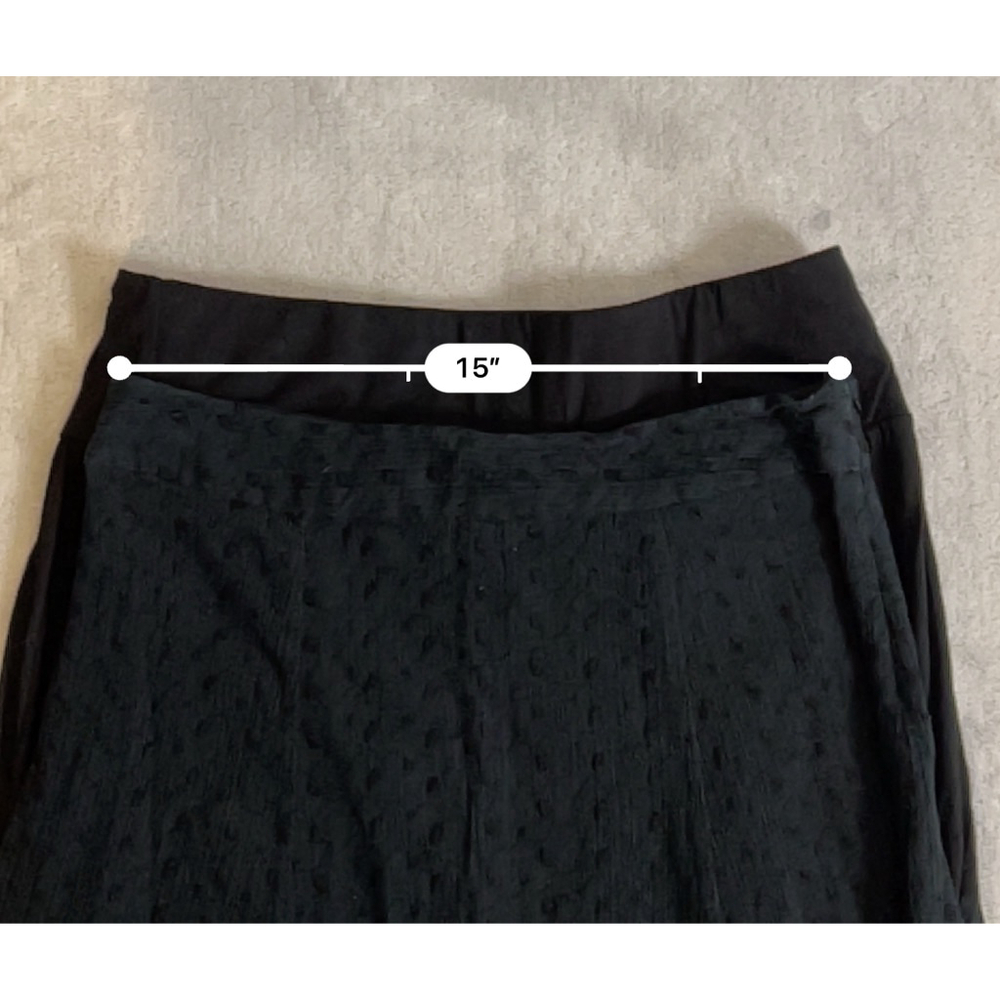 Lot of 2 Black Midi skirts Hilary Radley Black LARGE/10 - Picture 7 of 11